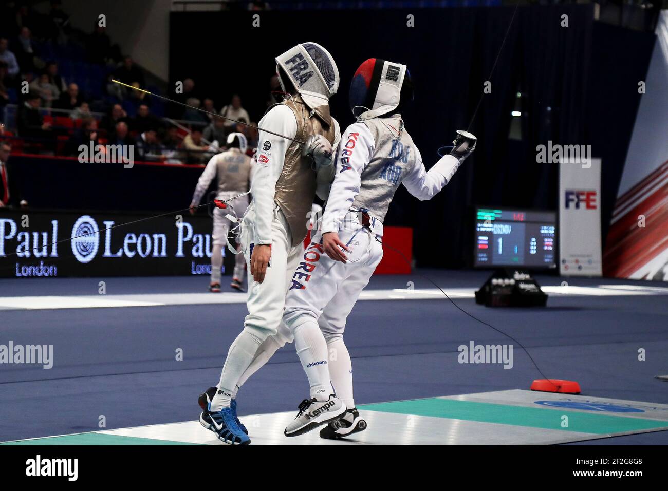 LE PECHOUX Erwann (France) v. HEO Jun (South Korea) during the
