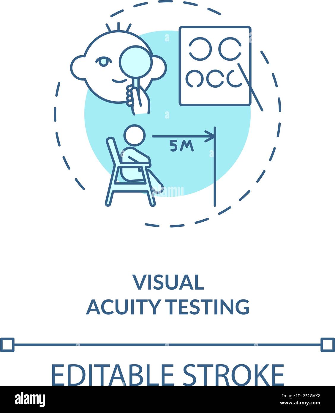 Visual acuity testing concept icon Stock Vector Image & Art - Alamy