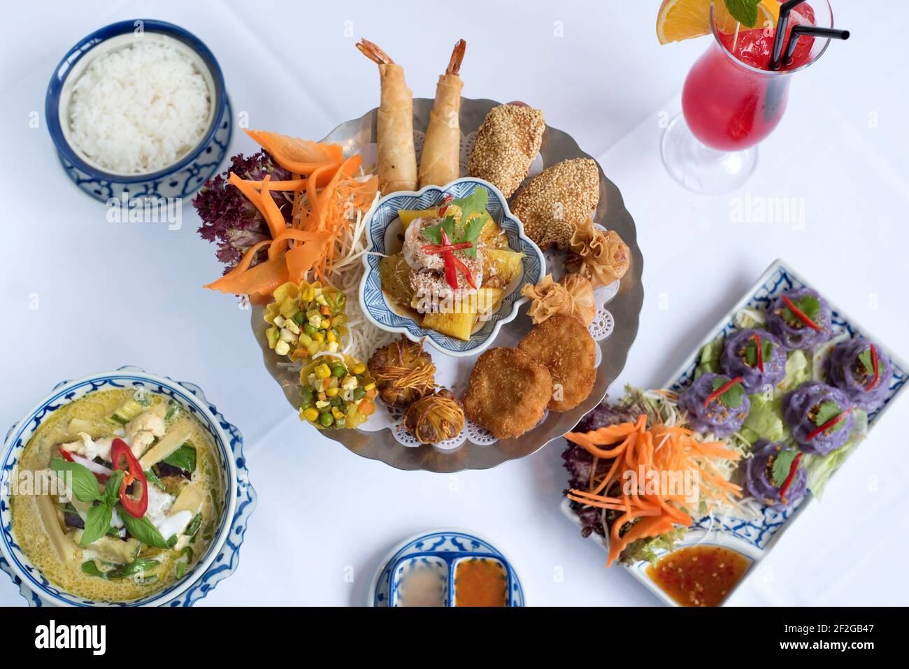 Sheffield, 2017 Delicious platter of Thai starters & authentic mains at All Siam Thai