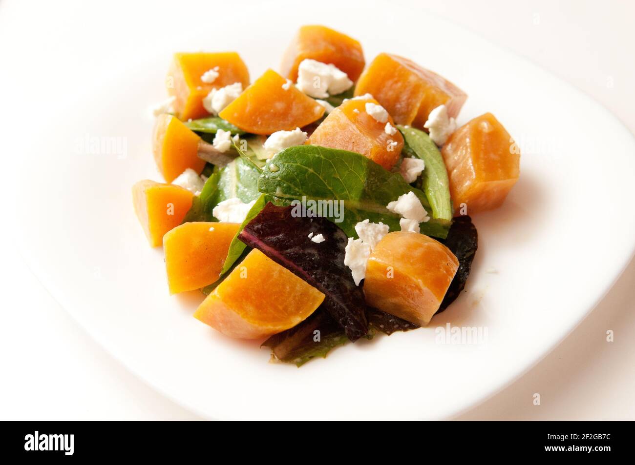 roasted kabocha squash salad with feta Stock Photo Alamy