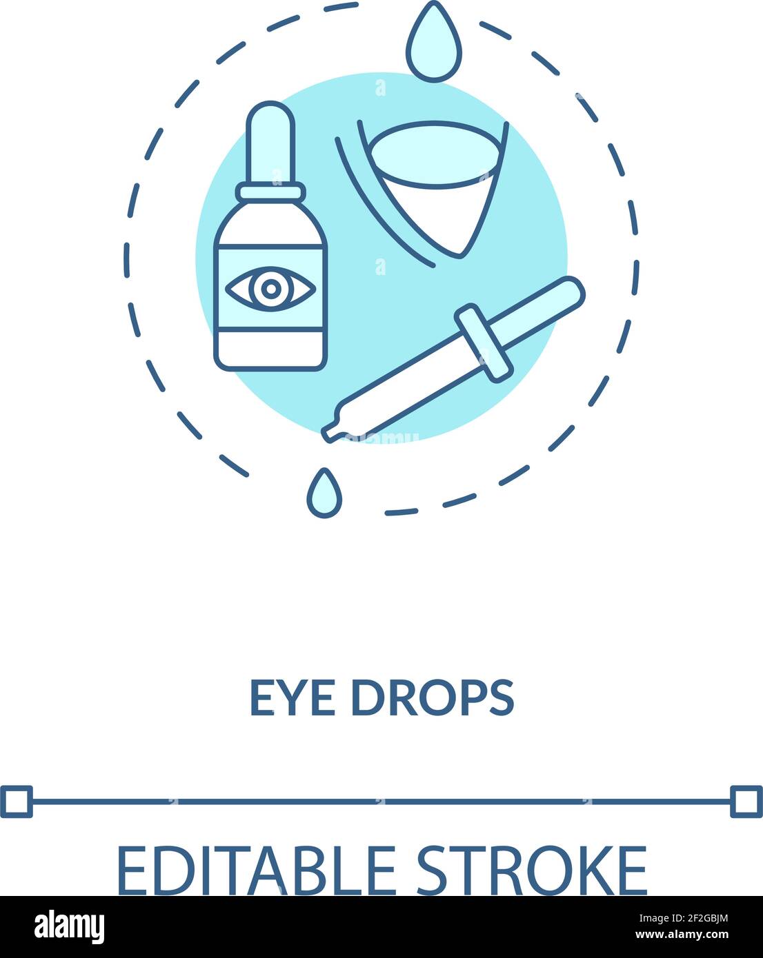 Eye drops concept icon Stock Vector
