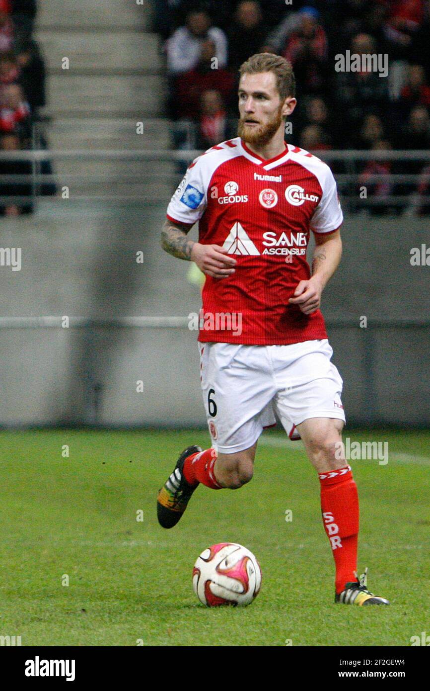 Antoine DEVAUX (6 Reims) during the L1 french champ between Stade de Reims and Lille LOSC at Auguste Delaune stadium on november 09, 2014 - Photo Anthony Serpe / DPPI Stock Photo