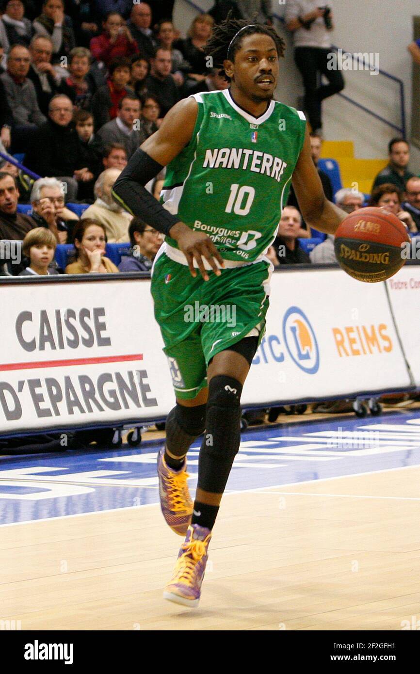 Mykal RILEY (10 JSF) during the French Pro-A basket-ball, CCRB (Champagne Chalons  Reims Basket)