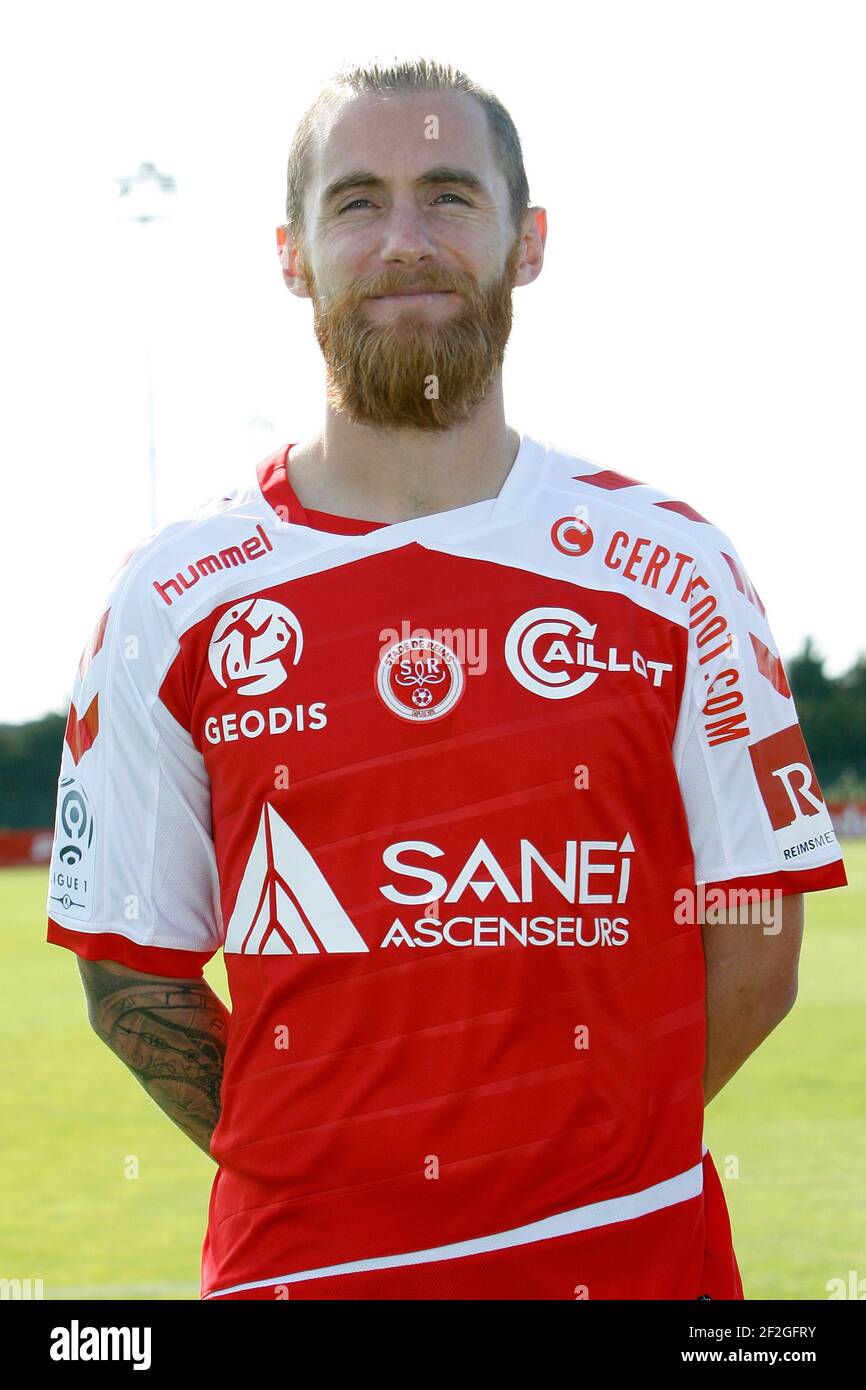Antoine DEVAUX of Stade De Reims during the official photo shoot, French football Ligue 1 on September 28, 2015 in Reims, France. Photo Anthony Serpe / DPPI Stock Photo