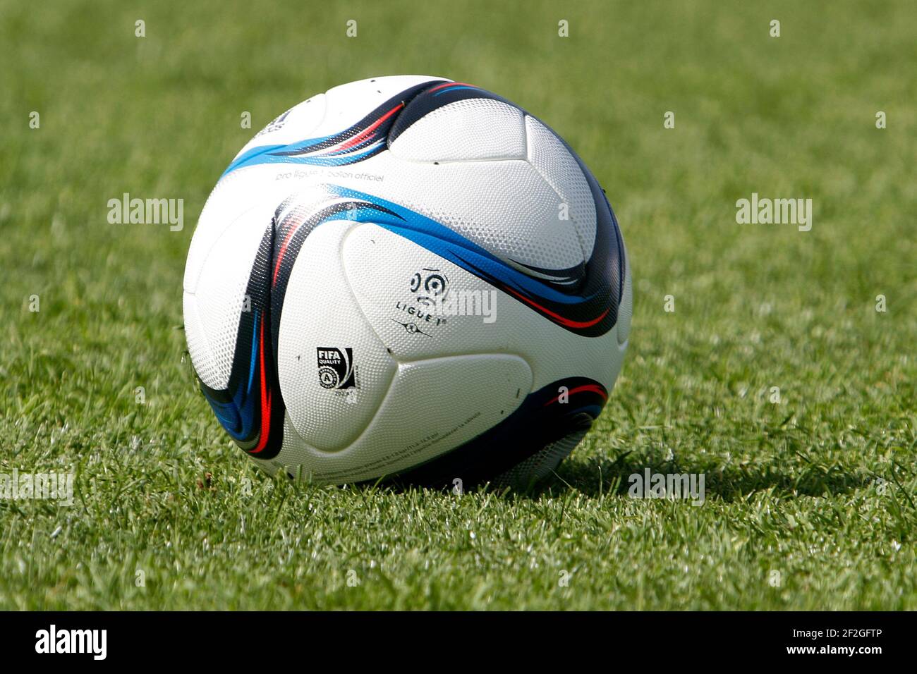Official Adidas Pro Ligue 1 ball during the Stade de Reims first training  session of 2015-