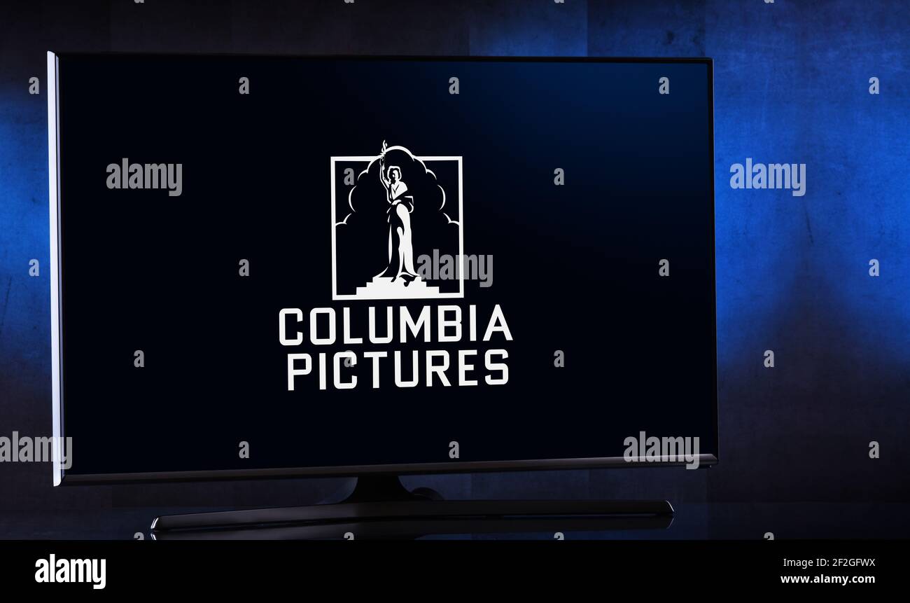 POZNAN, POL - FEB 6, 2021: Flat-screen TV set displaying logo of Columbia  Pictures, an American film studio and production company that is a member  of Stock Photo - Alamy