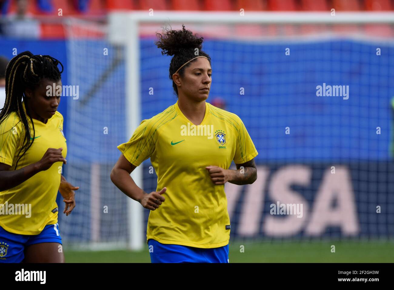 Cristiane of Brazil warms up before the FIFA Women's World Cup France 2019, Group C football match between Italy and Brazil on June 18, 2019 at Hainaut stadium in Valenciennes, France - Photo Melanie Laurent / A2M Sport Consulting / DPPI Stock Photo