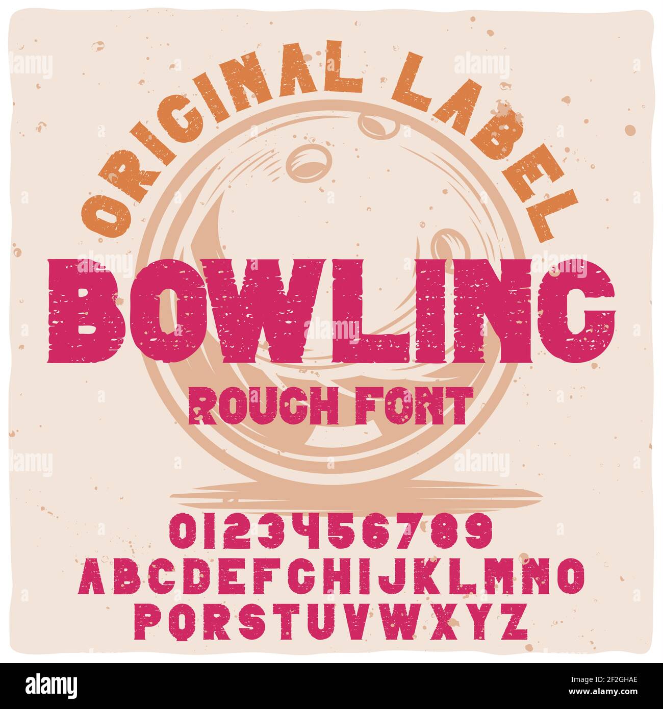 Original label typeface named 