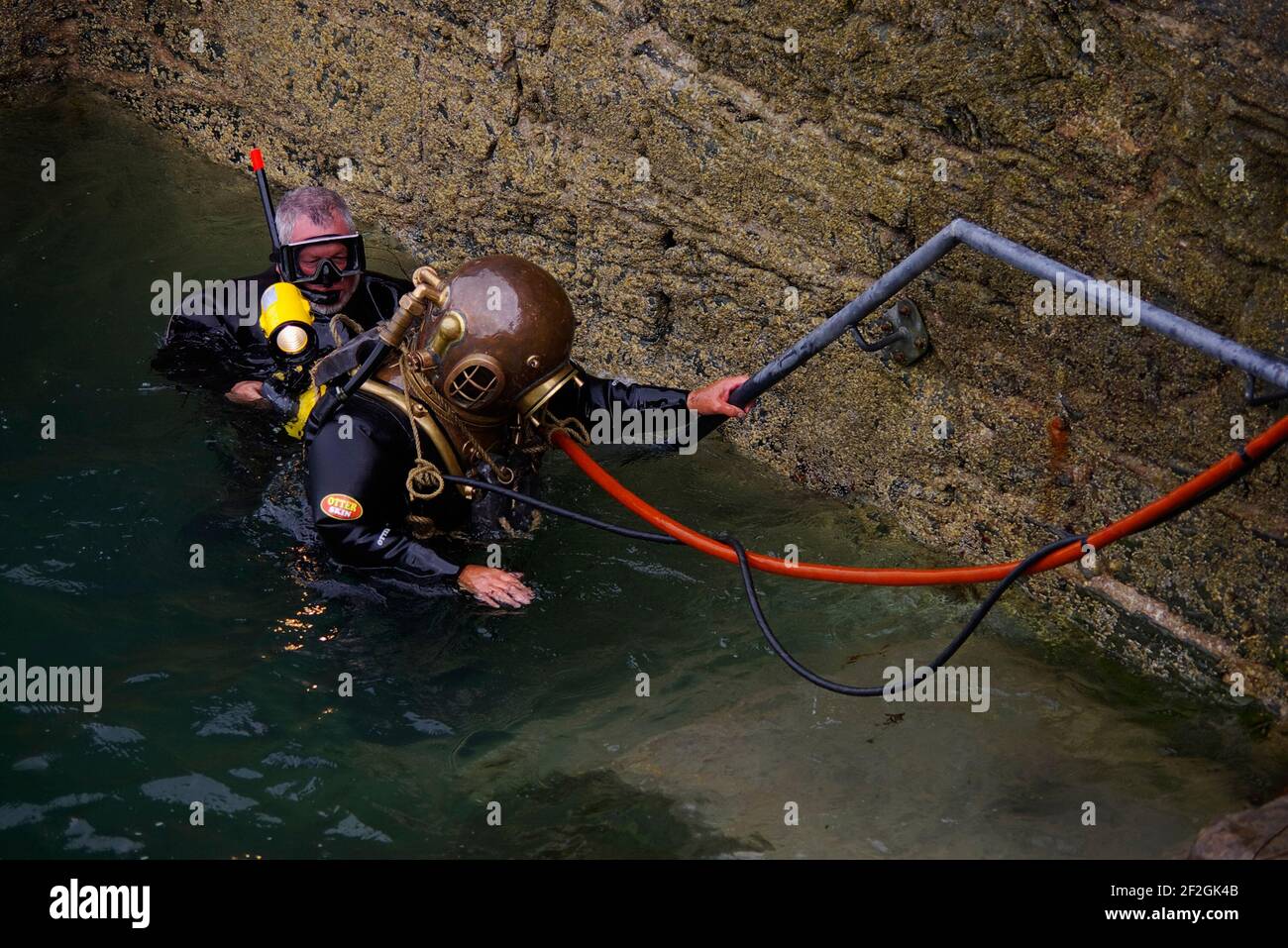Historic Diving Club Demonstration Stock Photo - Alamy