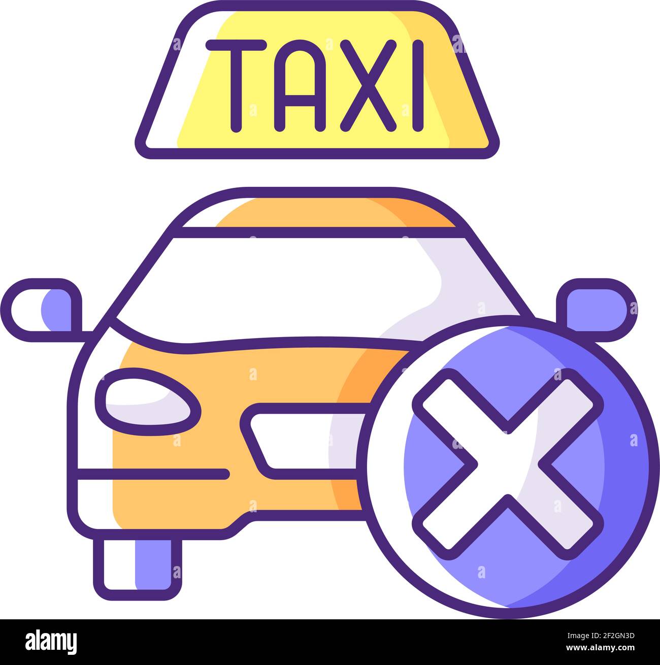 Cancellation policy RGB color icon Stock Vector