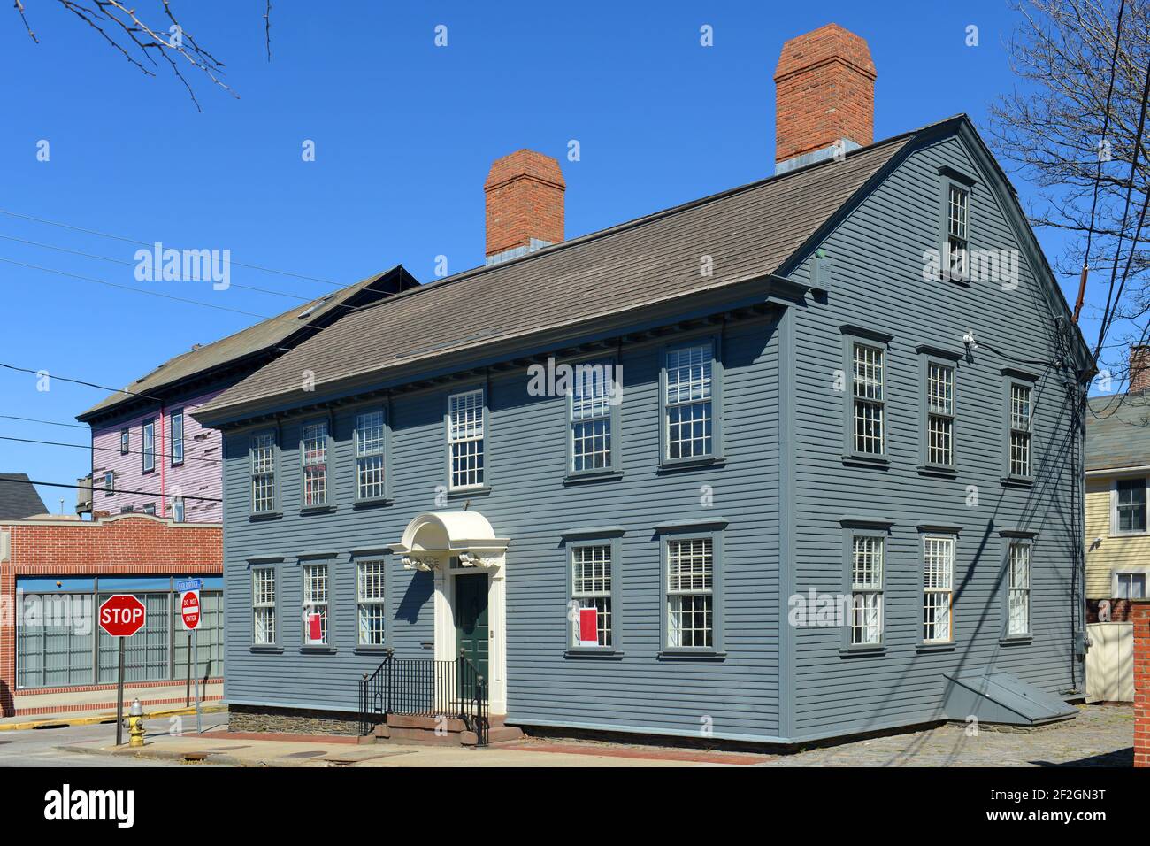 John Coddington House, built in 1730, is at Marlborough Street and