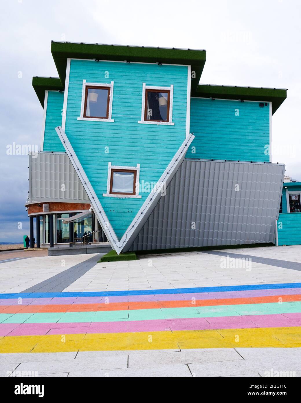 Upside Down House Brighton Hove East Sussex England UK Stock Upside down house brighton hove east sussex england uk stock