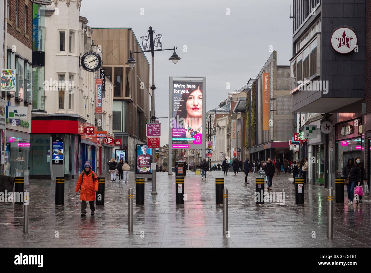 Northumberland Street, Newcastle, during COVID Stock Photo