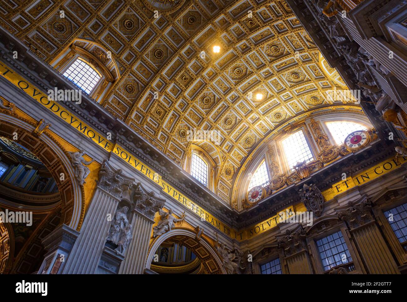 June 2016 Dome of the St Peter basilica in the city of Vatican Stock Photo