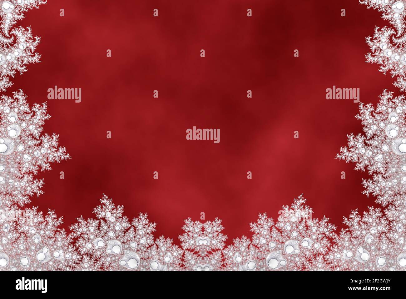 red christmas background with snowflakes Stock Photo