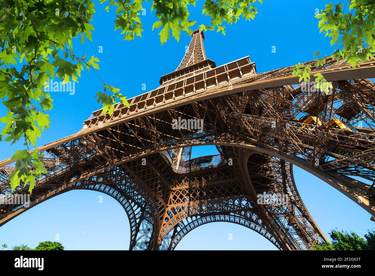 Eiffel Tower in the park of Paris Stock Photo