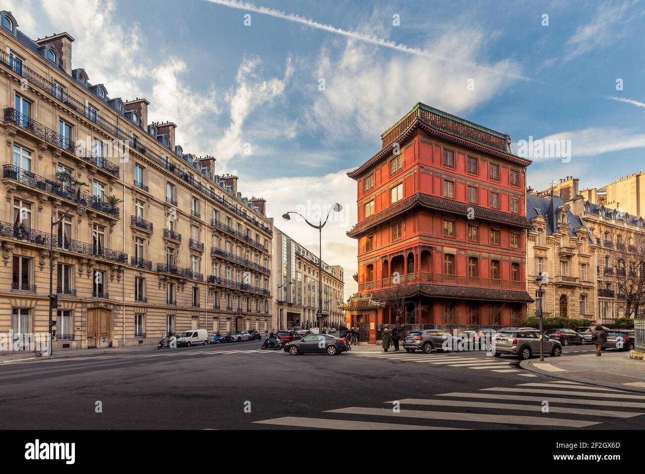 Paris, France - February 19, 2021: The Paris Pagoda is an unusual ...