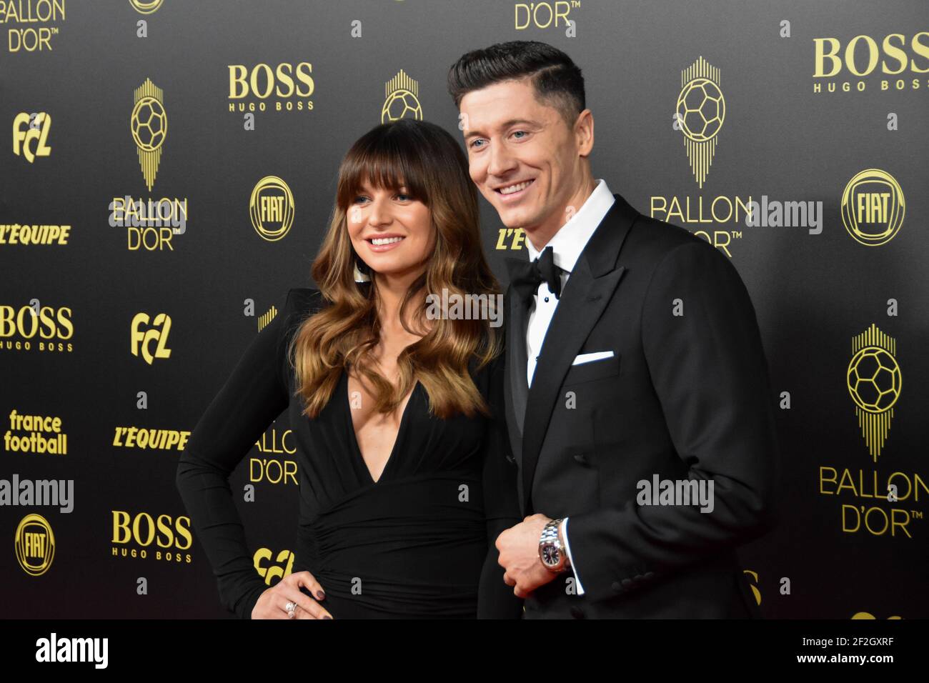 Lewandowski Friend Robert Lewandowski football player of Bayern Munich and his wife during ...