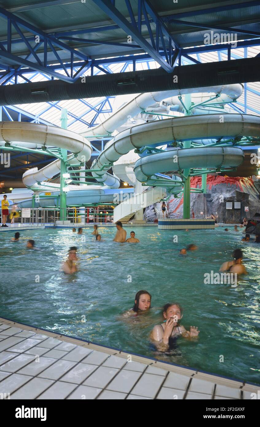 Indoor swimming pool at Butlins Funcoast World Skegness England