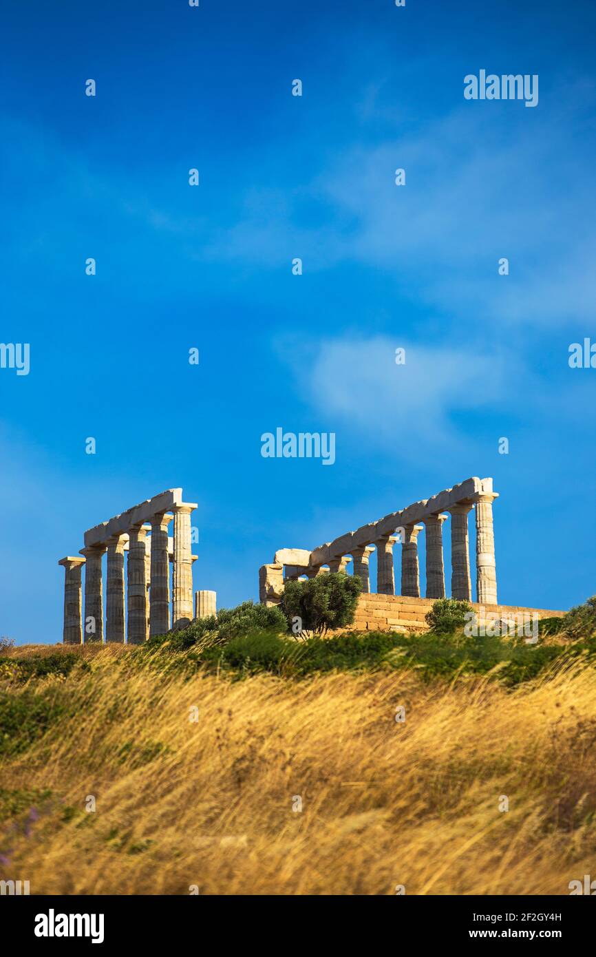 Greece, Attica, Athens, Cape Sounio, Temple of Poseidon Stock Photo - Alamy