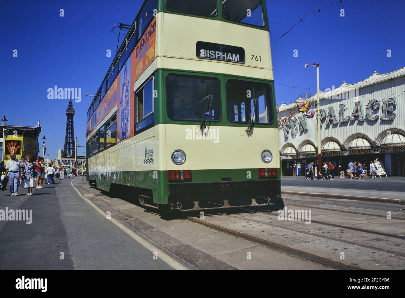 Jubilee car 761 tram, Blackpool, Lancashire, England, UK Stock Photo