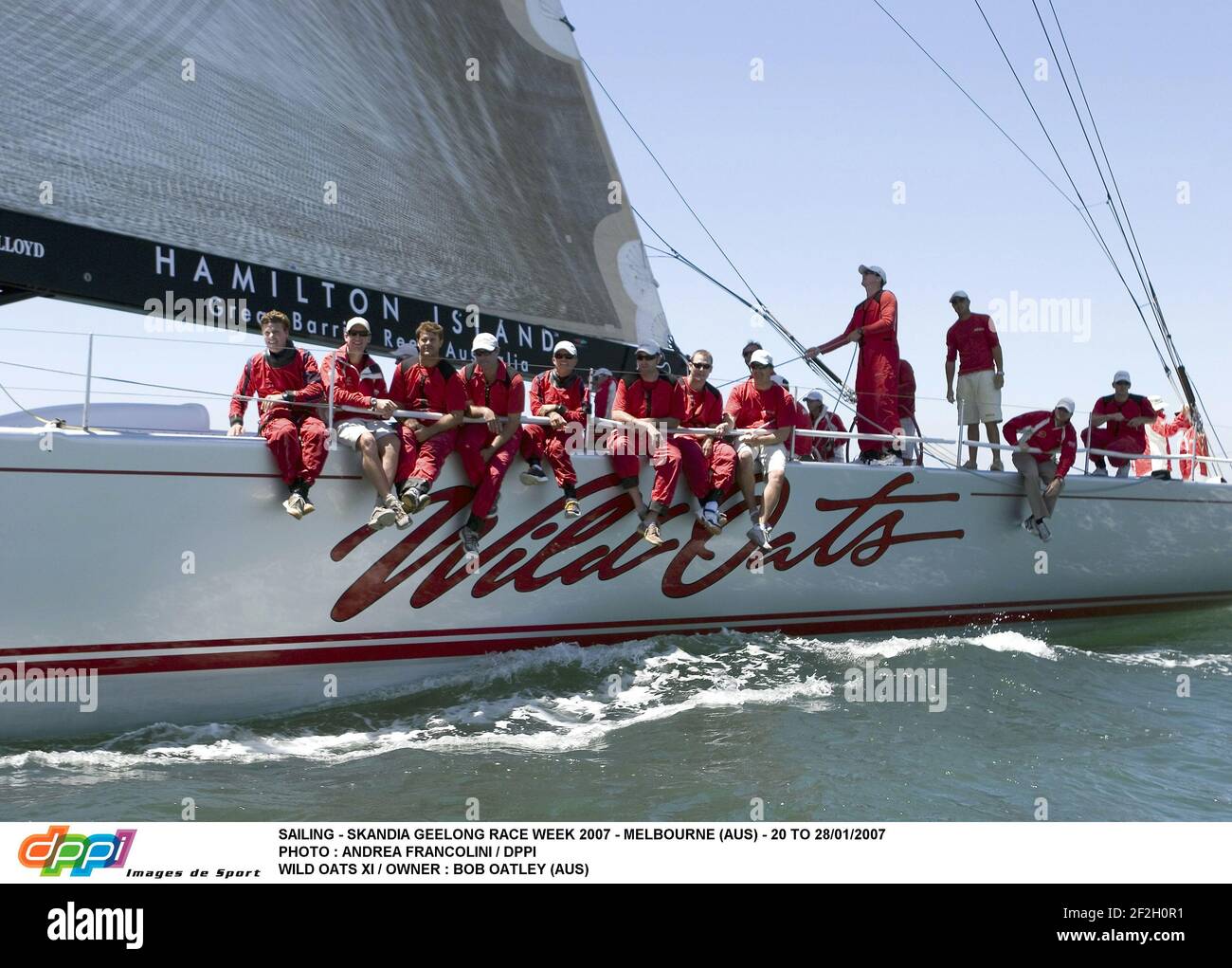 SAILING - SKANDIA GEELONG RACE WEEK 2007 - MELBOURNE (AUS) - 20 TO 28/01/2007 PHOTO : ANDREA FRANCOLINI / DPPI WILD OATS XI / OWNER : BOB OATLEY (AUS) Stock Photo