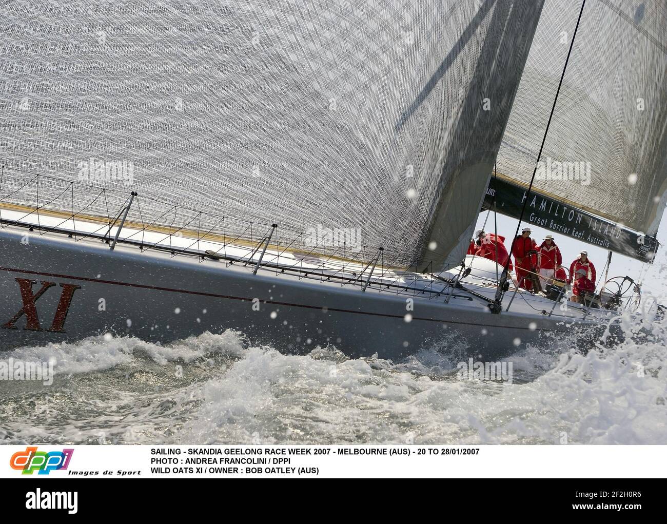 SAILING - SKANDIA GEELONG RACE WEEK 2007 - MELBOURNE (AUS) - 20 TO 28/01/2007 PHOTO : ANDREA FRANCOLINI / DPPI WILD OATS XI / OWNER : BOB OATLEY (AUS) Stock Photo