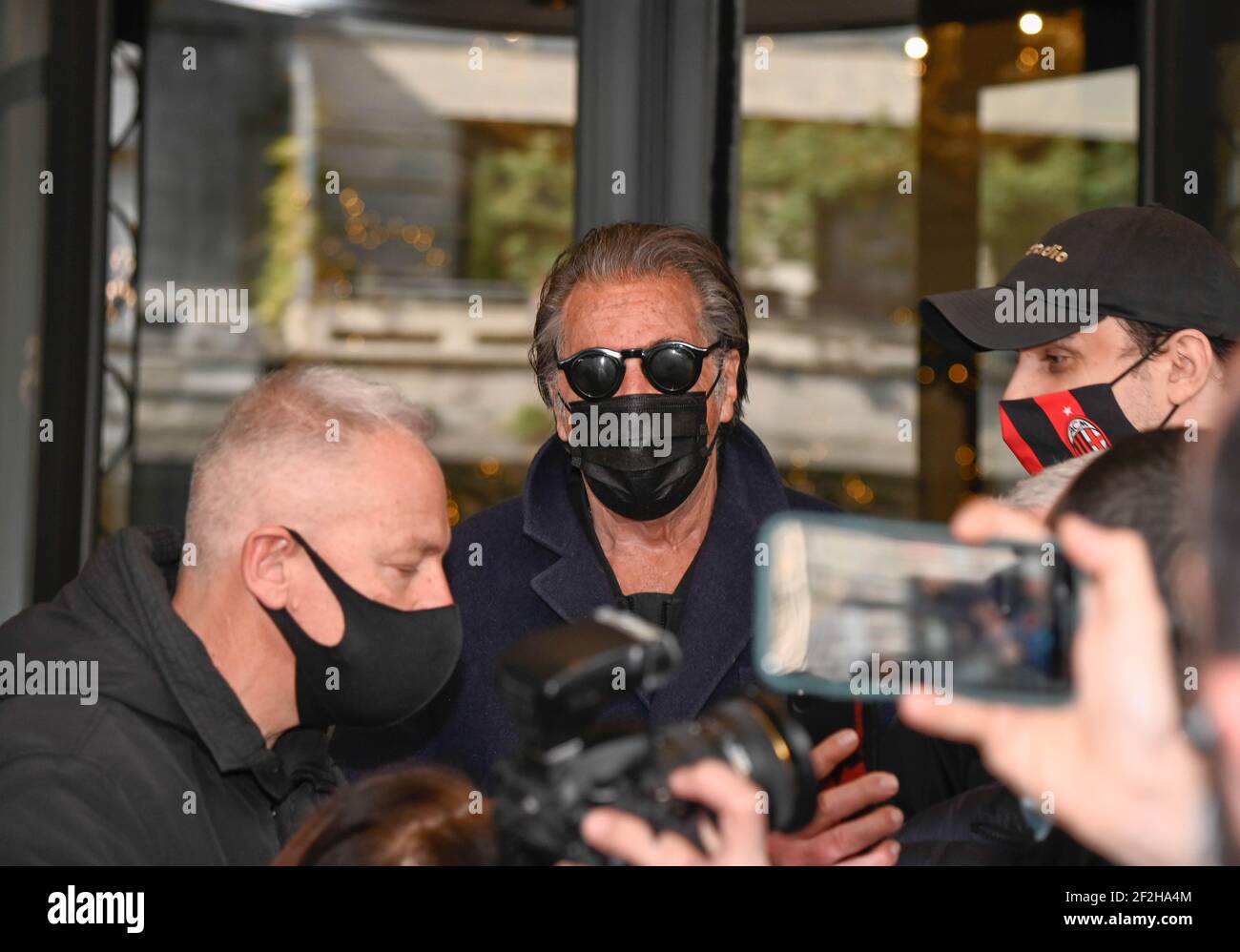 Milan, Italy. 11th Mar, 2021. Milan, Al Pacino in the cast of the film  House of Gucci. Besieged by fans in front of Palazzo Parigi Hotel In the  photo: Al Pacino Credit: