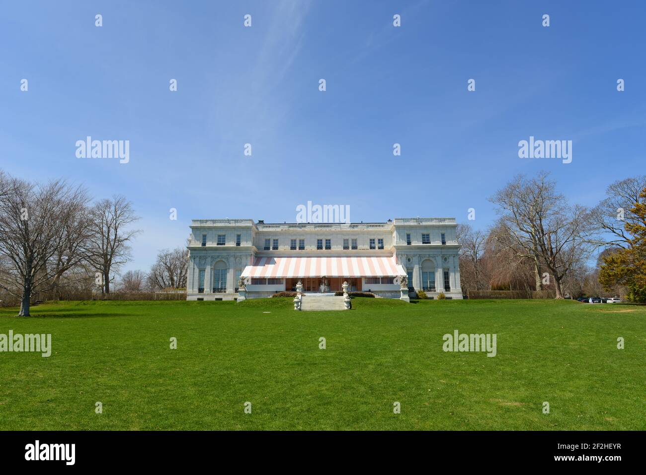 Rosecliff mansion is a Gilded Age mansion with Baroque Revival style in