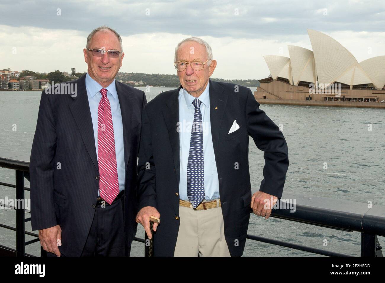 AMERICA'S CUP Bob and Sandy (Son) Oatley during the press conference