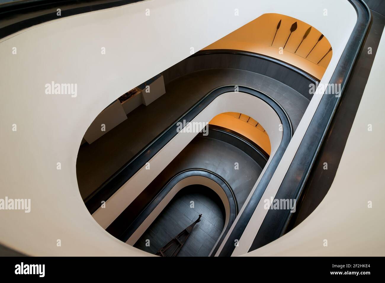 Vatican Museums Rome Italy Indoor staircase on June 17, 2016 Stock Photo