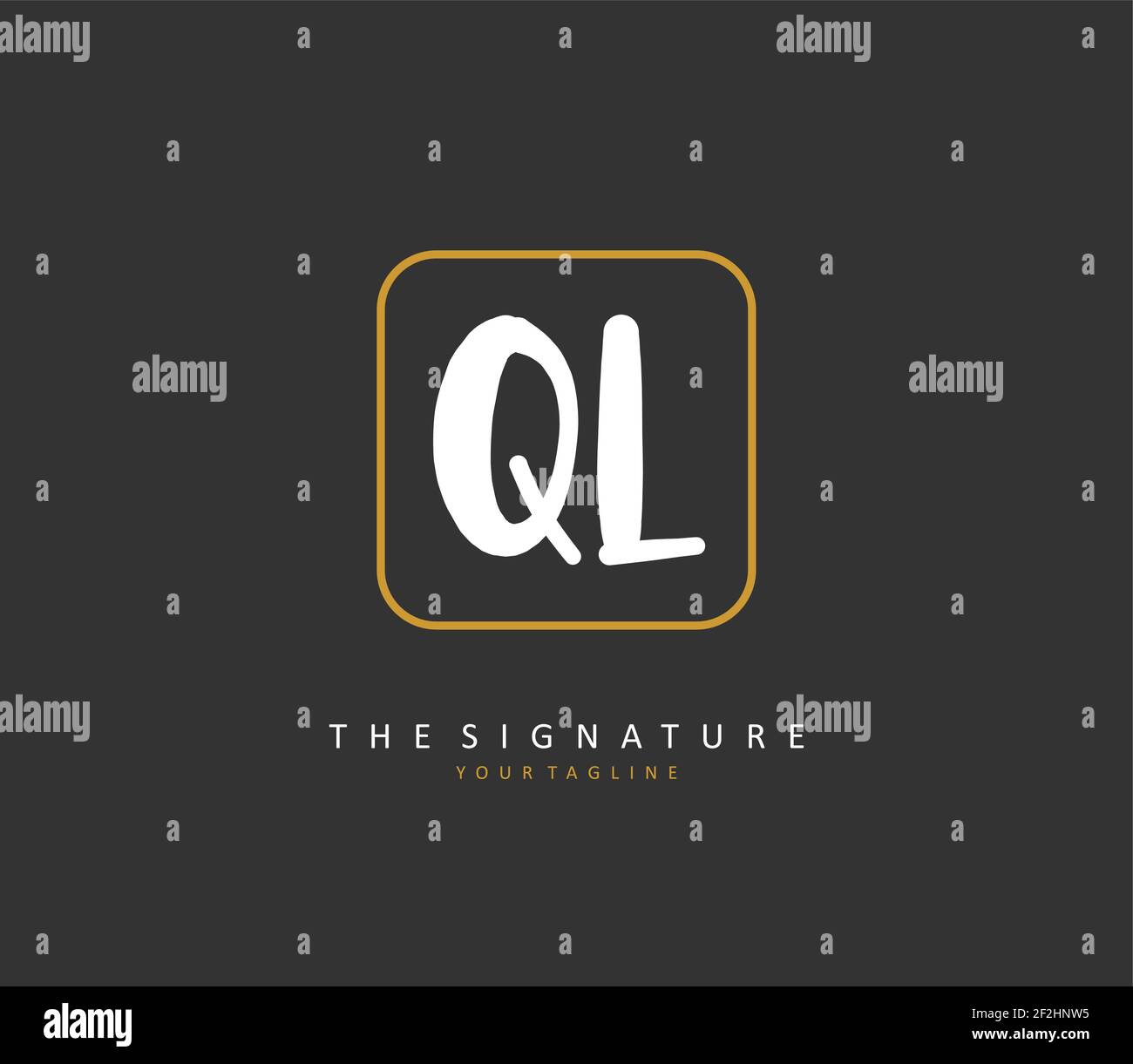 Ql Initial QL Initial letter handwriting and signature logo. A concept handwriting ...