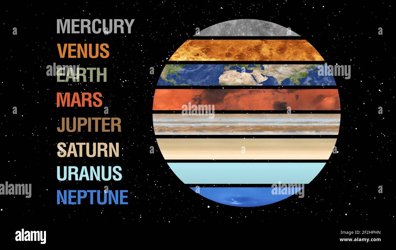 Solar system surfaces 3D render Stock Photo Alamy