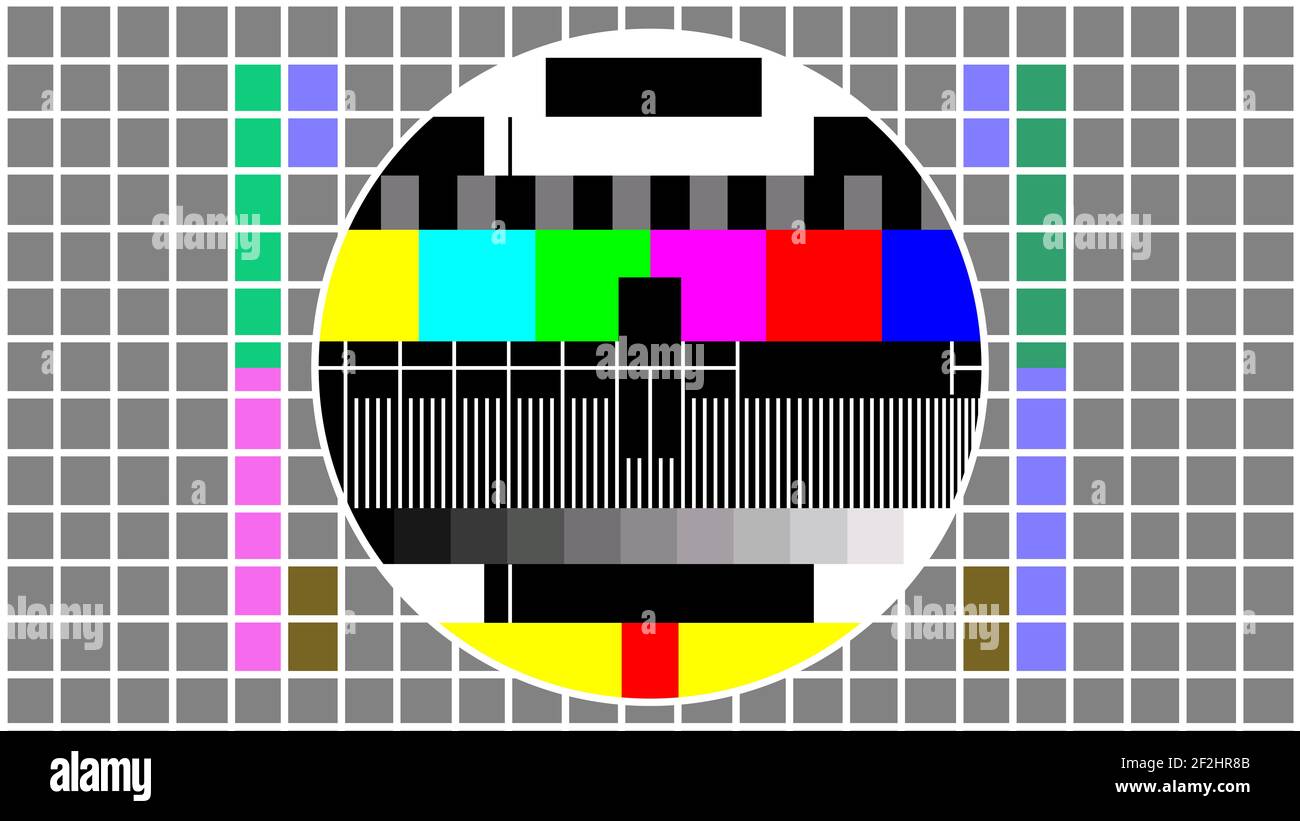 Television color test pattern Stock Photo