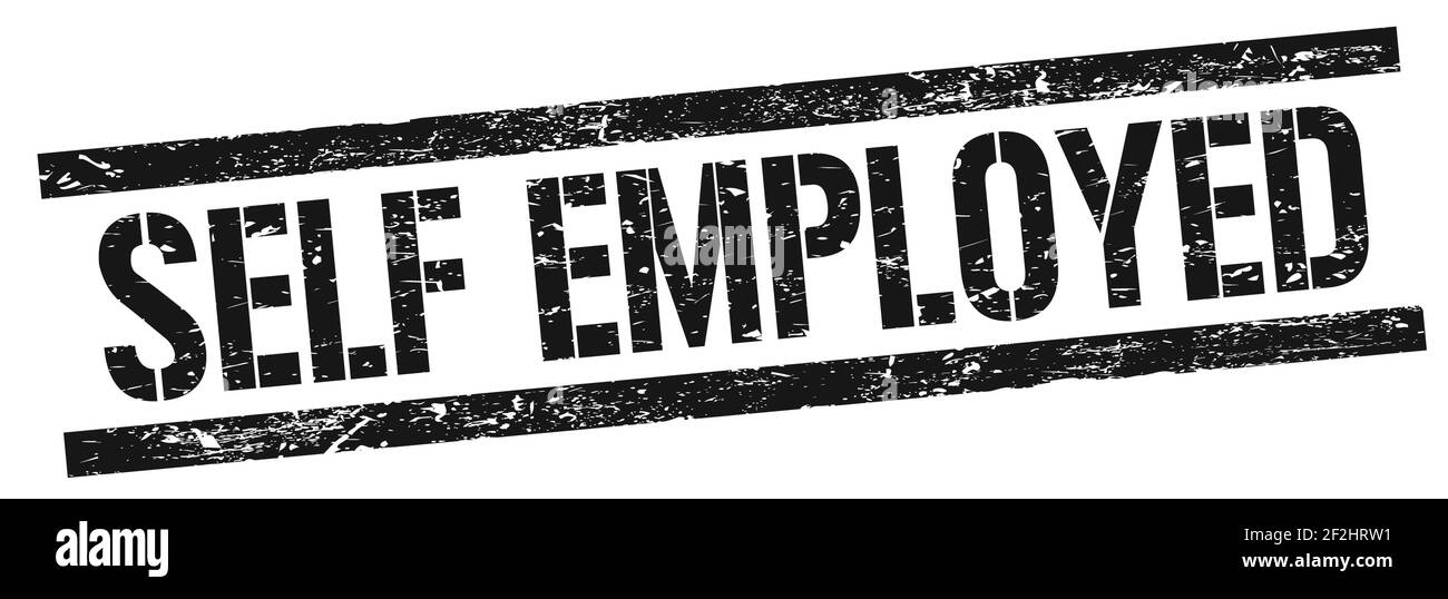SELF EMPLOYED text on black grungy rectangle stamp sign Stock Photo Alamy