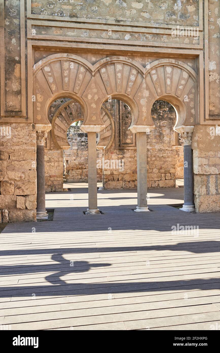 Medina Azahara (Medinat al-Zahra)(Abderramán III (Abd al-Rahman III, al-Nasir)), residence of the andalusian Calif, Province Cordoba, Andalucia, Spain Stock Photo