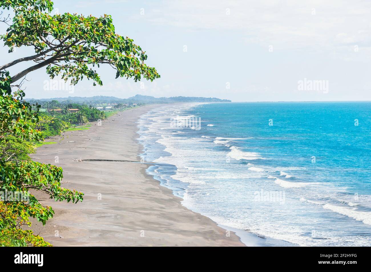 Espadilla beach and coastline, elevated view, Manuel Antonio National Park, Quepos, Costa Rica, Central America Stock Photo