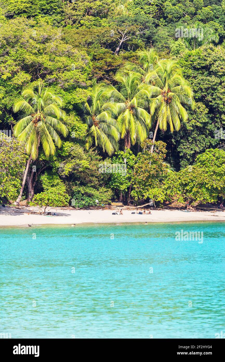 Tropical beach, Manuel Antonio National Park, Quepos, Costa Rica Stock