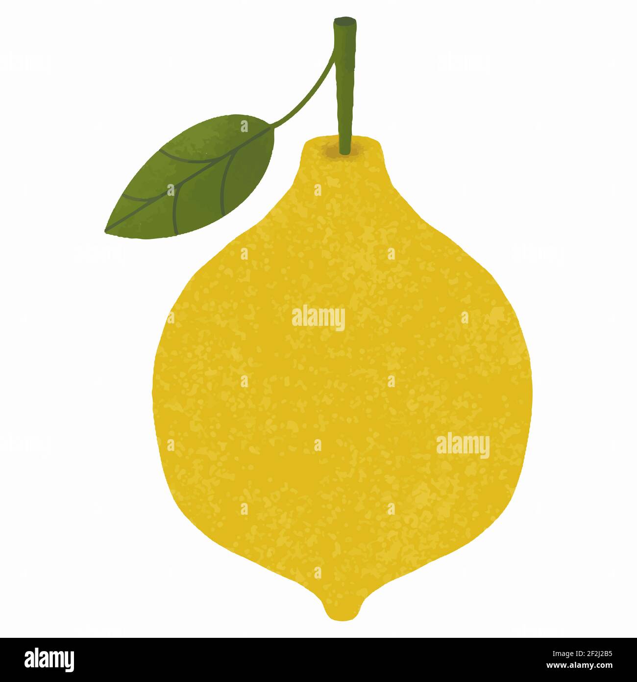 Fresh juicy lemon on white background isolated eps clipart vector illustration Stock Vector