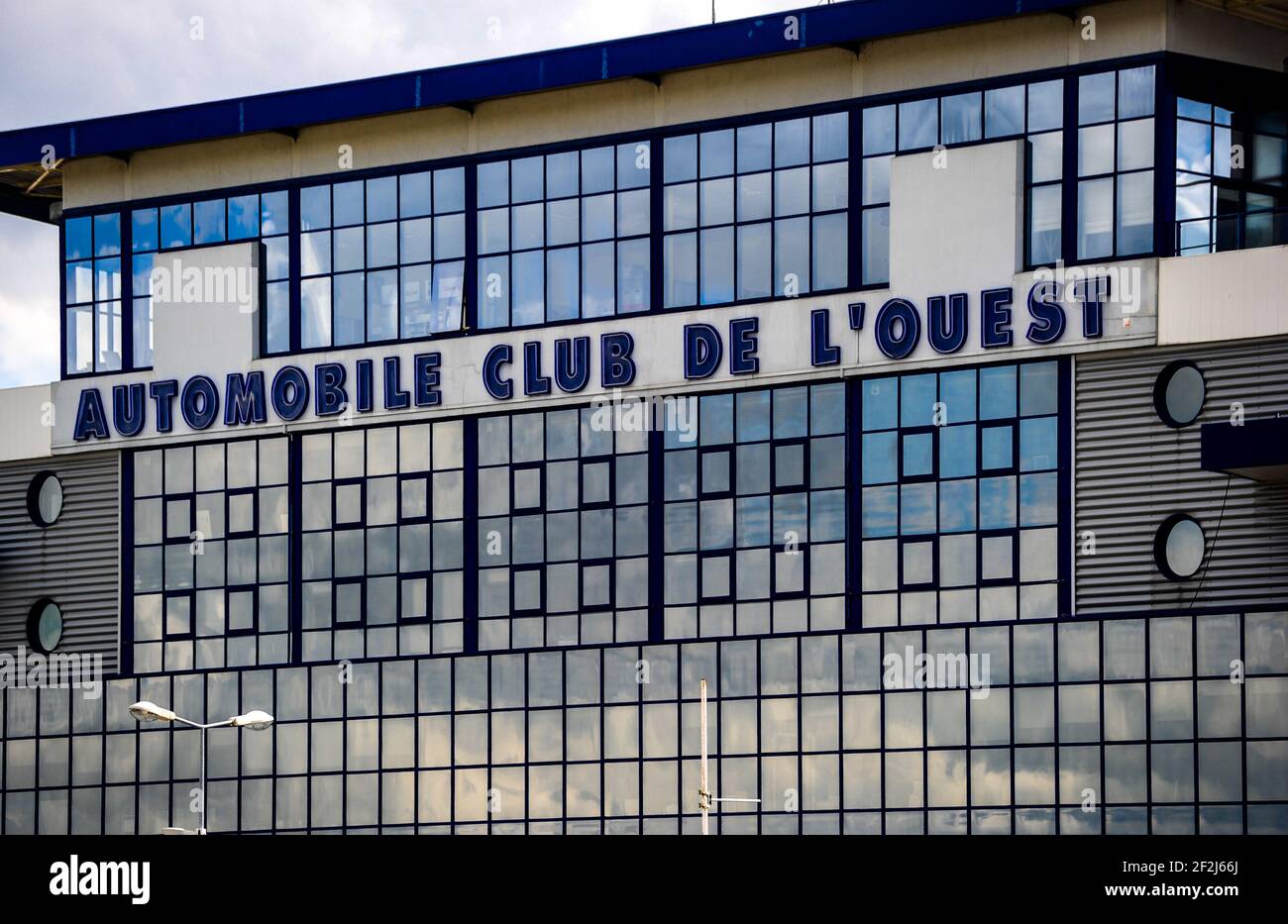 Headquarters building of the Automobile Club De L'Ouest, the Le Mans, racing circuit, France Stock Photo