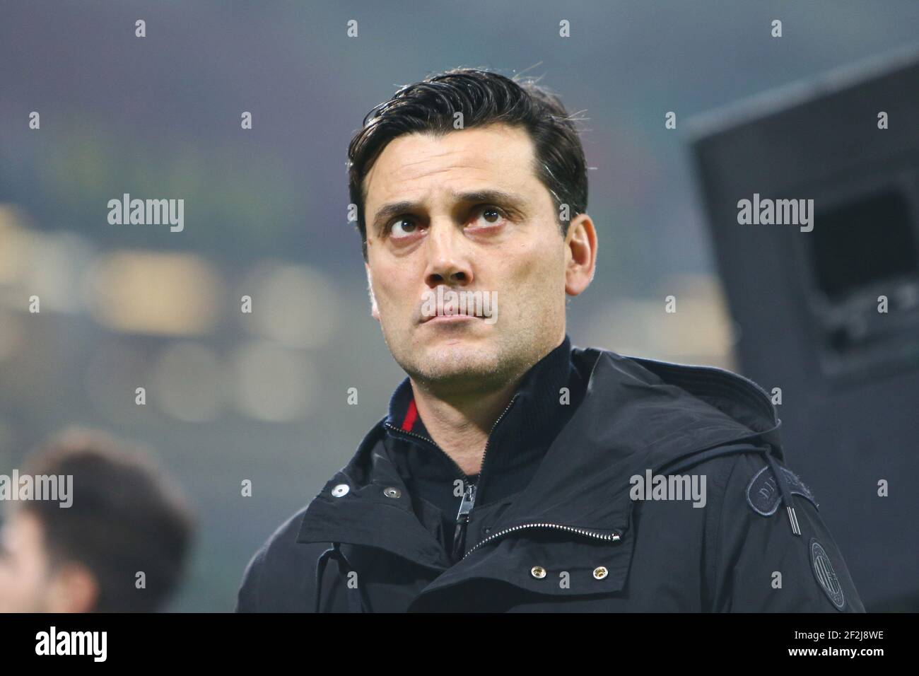 AC Milan head coach Vincenzo Montella during the UEFA Europa League, Group  D football match between AC Milan and Austria Wien on November 23, 2017 at  San Siro stadium in Milan, Italy -