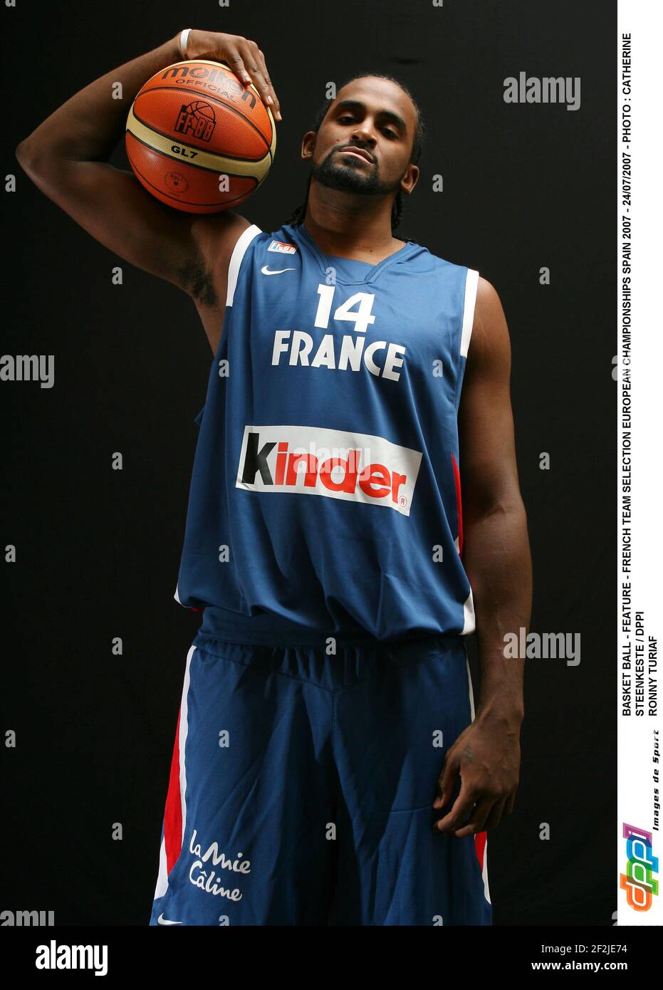 BASKET BALL - FEATURE - FRENCH TEAM SELECTION EUROPEAN CHAMPIONSHIPS SPAIN  2007 - 24/07/2007 - PHOTO : CATHERINE STEENKESTE / FFBB / DPPI RONNY TURIAF  Stock Photo - Alamy