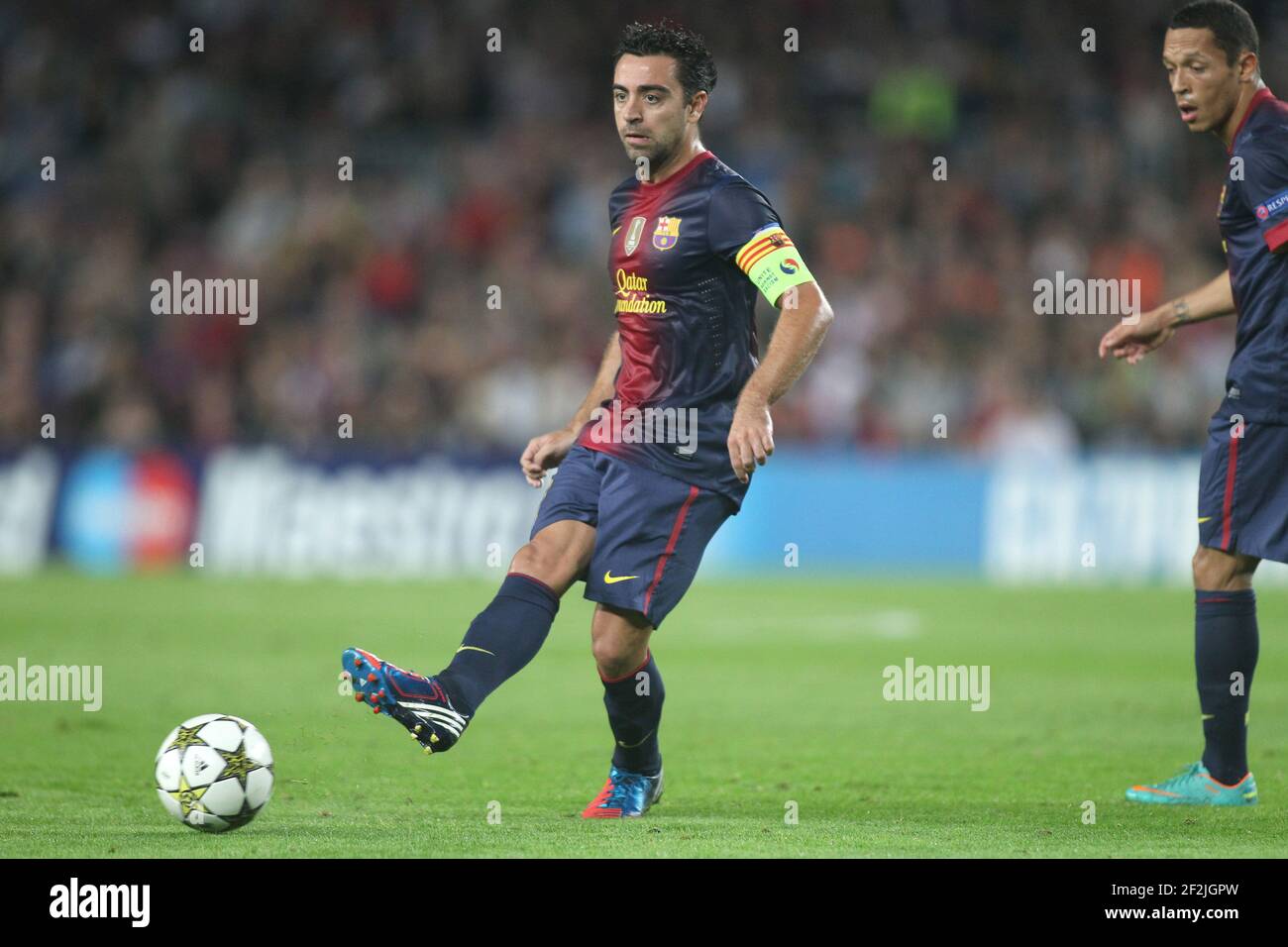 FOOTBALL - UEFA CHAMPIONS LEAGUE 2012/2013 - GROUP G - FC BARCELONA v  CELTIC GLASGOW - 23/10/2012 - PHOTO MANUEL BLONDEAU / AOP PRESS / DPPI -  XAVI HERNANDEZ Stock Photo - Alamy