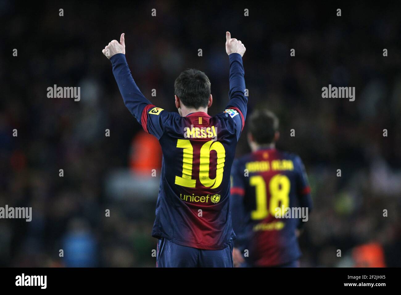 Lionel Messi of FC Barcelona during the La Liga Santander match... News