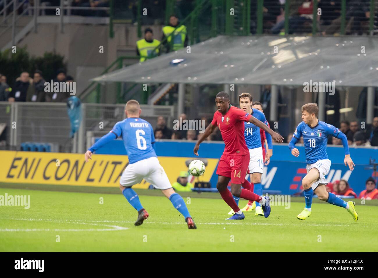 William Carvalho of Portugal during the UEFA Nations League 2018, League A, Group 3 football match between Italy and Portugal on November 17, 2018 at Giuseppe Meazza stadium in Milan, Italy - Photo Morgese - Rossini / DPPI Stock Photo
