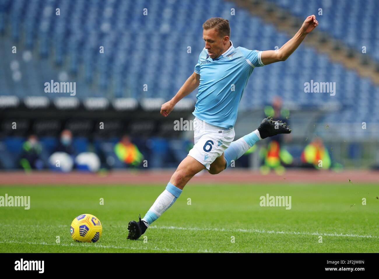 Lucas Leiva of Lazio takes a free kick during the Italian championship  Serie A football match between SS Lazio and Udinese Calcio on November 29,  2020 at Stadio Olimpico in Rome, Italy -