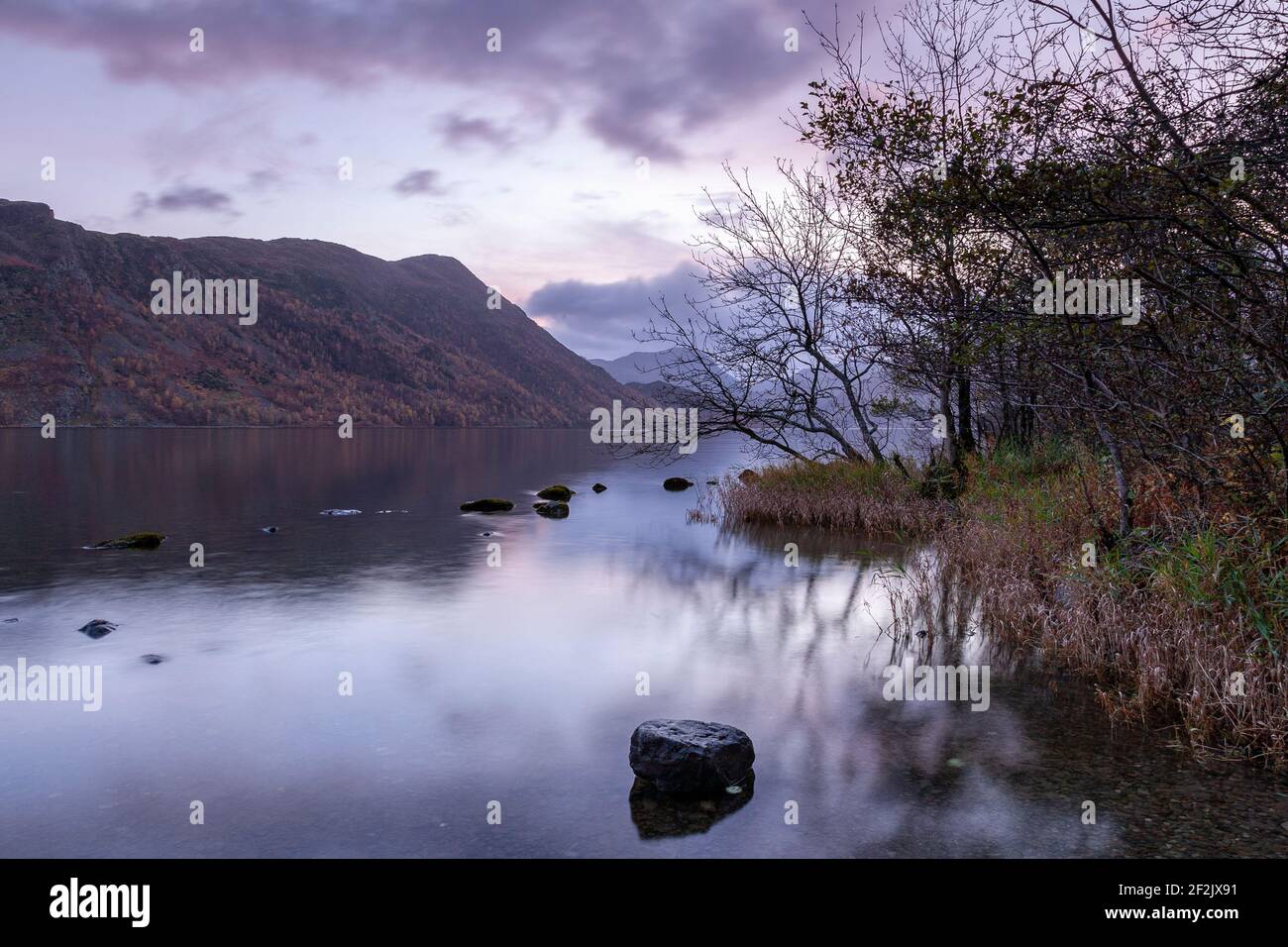 View over Ullswater in the Lake District, Cumbria, England Stock Photo