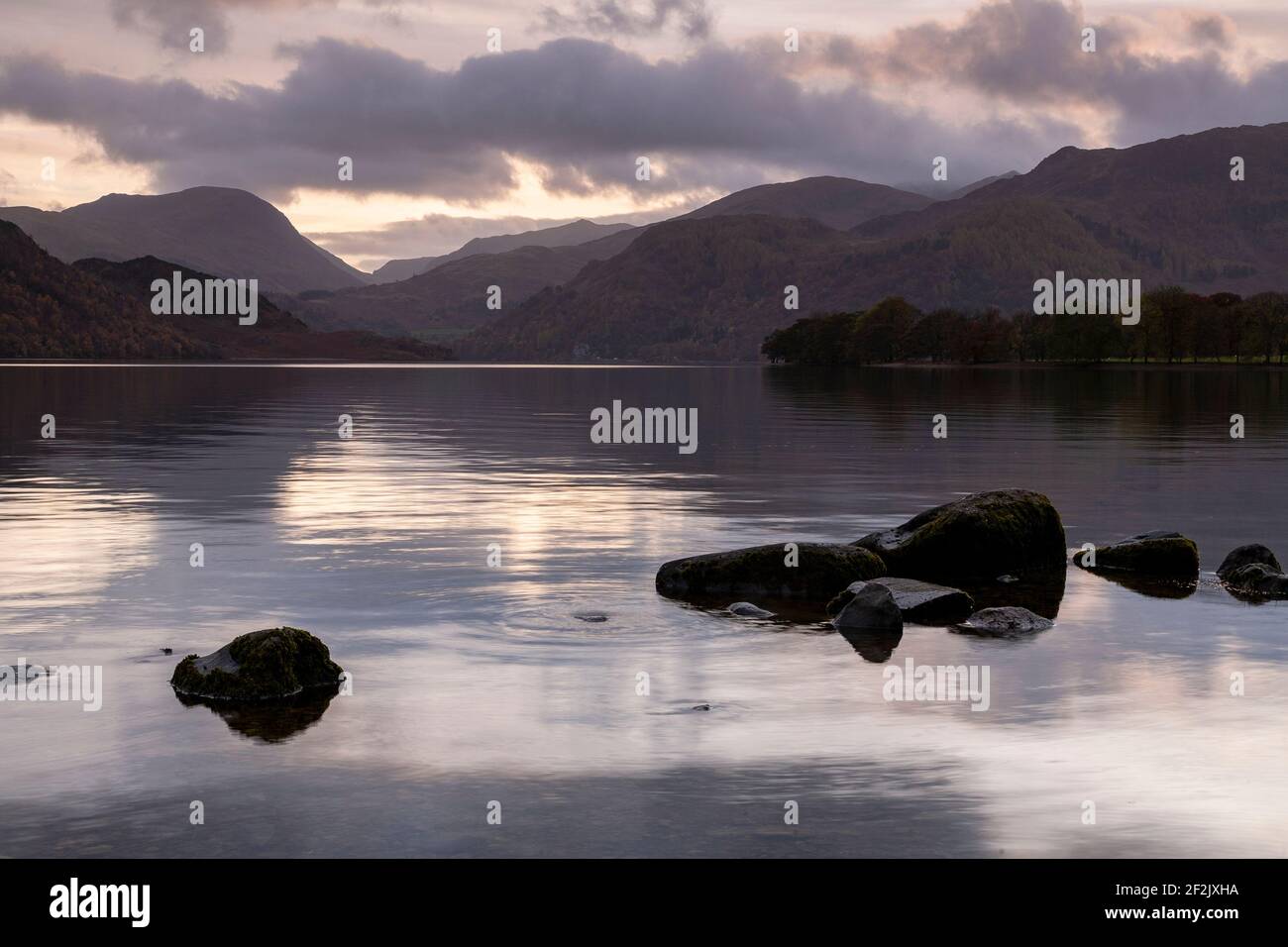 View over Ullswater in the Lake District, Cumbria, England Stock Photo
