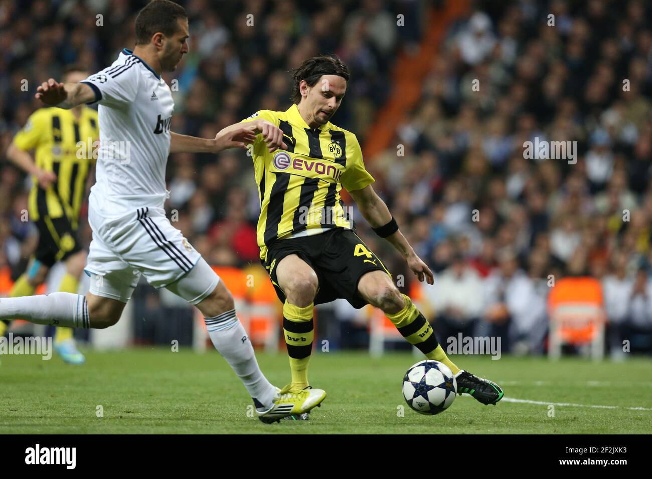 Football Uefa Champions League 12 13 1 2 Final 2nd Leg Real Madrid V Borussia Dortmund Madrid Spa 30 04 13 Photo Manuel Blondeau Aop Press Dppi Neven Subotic Bor Stock Photo Alamy