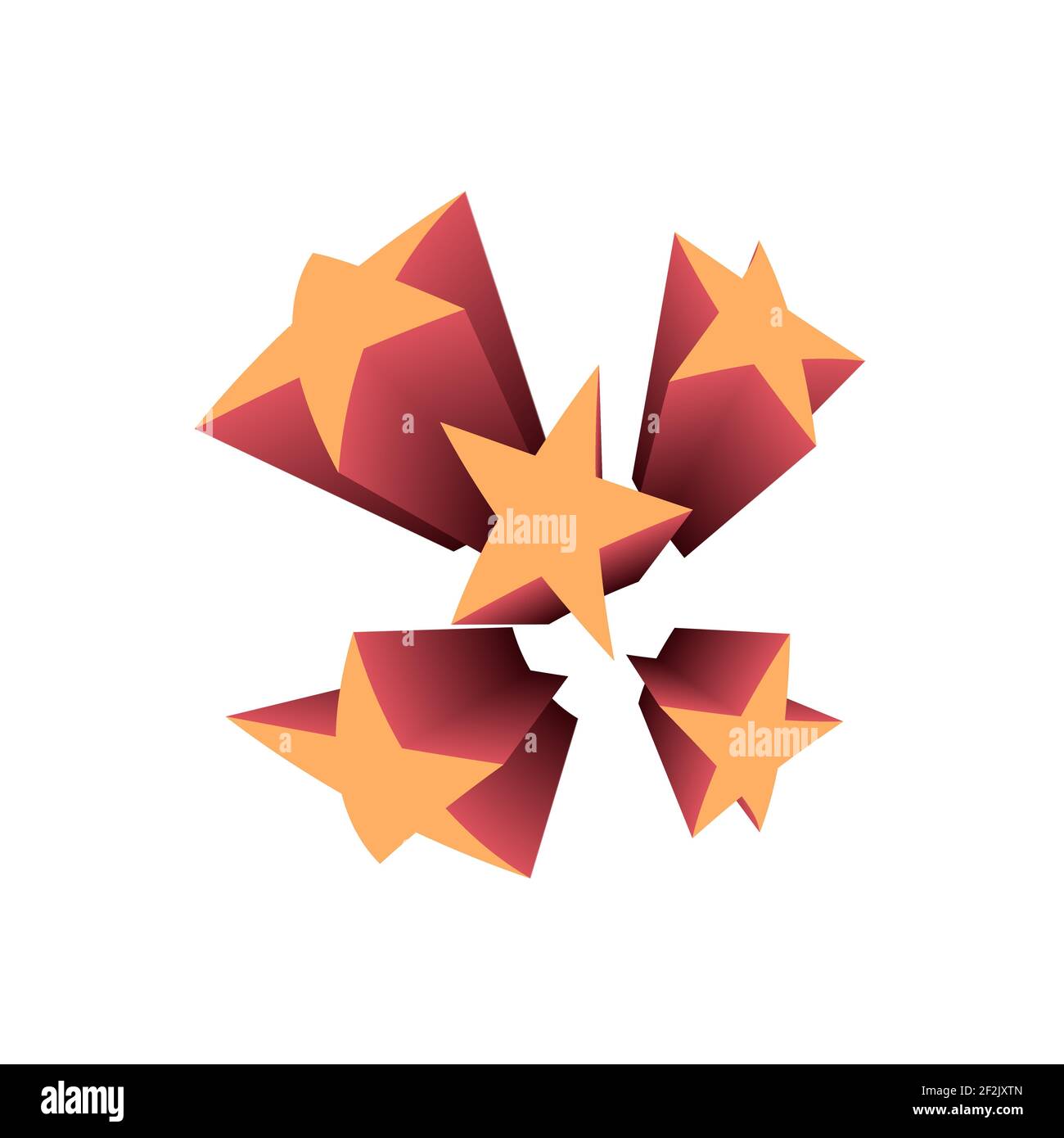 Firework celebration illustration. Star explosion, star explode illustration. Stock Vector